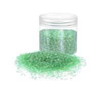 sourcing map 200g Crushed Glass Chips 1-3mm Shiny Electroplating Irregular Broken Sprinkles Chunky Glass for Crafts DIY Resin Art Decoration Vase Filler, Dark Green