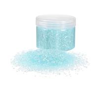 sourcing map 200g Crushed Glass Chips 1-3mm Shiny Electroplating Irregular Broken Sprinkles Chunky Glass for Crafts DIY Resin Art Decoration Vase Filler, Navy Blue