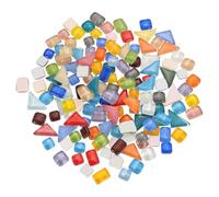 sourcing map 200g Glass Mosaic Tiles, Irregular Tiny Glass Tile Crystal Broken Mixed Shapes Mosaic Glass Pieces for Art Crafts Bulk Picture Frames Flowerpots(10 x 10mm, Mix Color)