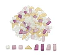 sourcing map 200g Irregular Crystal Glass Mosaic Tiles Tiny Glass Mosaic Tiles Bulk for Craft DIY Hobbies Art Project Night Pearl