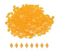sourcing map 200g Mosaic Tiles Rhombus Shape Glass Mosaic Tiles Stained Mosaic Glass Pieces for Home Decoration Art Crafts DIY Projects Orange