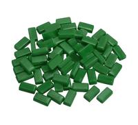 sourcing map 200g Rectangle Mosaic Tiles for Crafts, 0.4" x 0.8" Iridescent Mosaic Glass Pieces for DIY Art Making Supplies Home Decoration (Green)