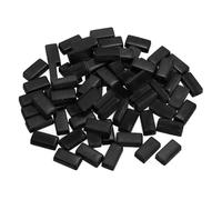 sourcing map 200g Rectangle Mosaic Tiles for Crafts, 0.4" x 0.8" Iridescent Mosaic Glass Pieces for DIY Art Making Supplies Home Decoration (Black)