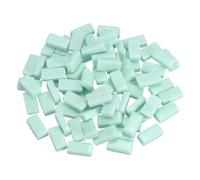 sourcing map 200g Rectangle Mosaic Tiles for Crafts, 0.4" x 0.8" Iridescent Mosaic Glass Pieces for DIY Art Making Supplies Home Decoration (Aqua)
