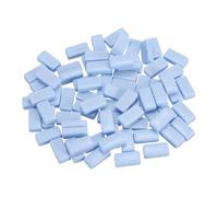 sourcing map 200g Rectangle Mosaic Tiles for Crafts, 0.4" x 0.8" Iridescent Mosaic Glass Pieces for DIY Art Making Supplies Home Decoration (Cyan Blue)