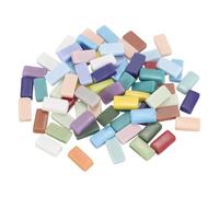sourcing map 200g Rectangle Mosaic Tiles for Crafts, 0.4" x 0.8" Iridescent Mosaic Glass Pieces for DIY Art Making Supplies Home Decoration (Mixed Colors)