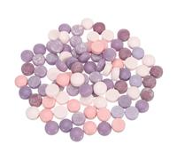 sourcing map 200g Round Mosaic Tiles for Crafts, 0.47 Inches Iridescent Mosaic Glass Pieces for DIY Art Making Supplies Home Decoration (Purple Pink Multicolored)