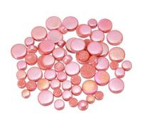 sourcing map 200g Round Mosaic Tiles for Crafts, Multi-Size Iridescent Mosaic Glass Bulk for DIY Art, Home Decoration, Vases, Mugs, Flower Pots (Orange Red)
