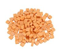 sourcing map 200g Square Mosaic Tiles for Crafts, 0.4" Iridescent Mosaic Glass Pieces for DIY Art Making Supplies Home Decoration (Orange)