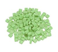 sourcing map 200g Square Mosaic Tiles for Crafts, 0.4" Iridescent Mosaic Glass Pieces for DIY Art Making Supplies Home Decoration (Grass Green)