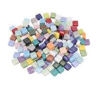 sourcing map 200g Square Mosaic Tiles for Crafts, 0.4" Iridescent Mosaic Glass Pieces for DIY Art Making Supplies Home Decoration (Mixed Colors)