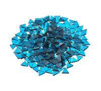 sourcing map 200g Stained Glass Mosaic Triangle 14mm Dark Blue Glass Mosaic Tiles Bulk for Craft DIY Handmade Project