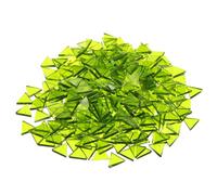 sourcing map 200g Stained Glass Mosaic Triangle 14mm Fluorescent Green Glass Mosaic Tiles Bulk for Craft DIY Handmade Project