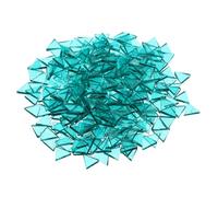 sourcing map 200g Stained Glass Mosaic Triangle 14mm Lake Blue Glass Mosaic Tiles Bulk for Craft DIY Handmade Project