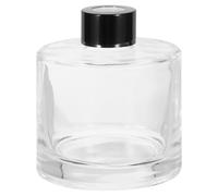 sourcing map 200ml/6.8oz Empty Glass Diffuser Bottle 3.6" x 3.1" Refillable Fragrance Accessories Aromatherapy Jar Container for Replacement Reed Diffuser DIY Home Bathroom Transparent