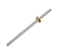 Sourcing Map 200mm Length T8 8mm Dia Stainless Steel Lead Screw Rod, 2 Lead Screw Rod With Copper Nut Trapezoidal Thread for 3D Printer Z Axis