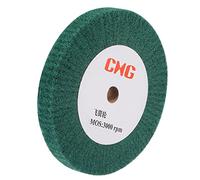 sourcing map 200mm x 25mm 240 Grit Non-Woven Polishing Burnishing Wheel Nylon Wire Drawing Abrasive Flap Wheel for Stainless Steel Copper Green