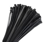 sourcing map 200pcs 14 Inch 40 Lbs Cable Zip Ties Self-Locking Long Nylon Cable Tie Wraps 3/16" for Cord Management, Black