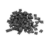 sourcing map 200pcs 2.54mm Standard Pin Header Jumper Cap Short Circuit Connection Cap Mini Micro Jumper Bridge Plug Black