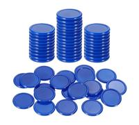 sourcing map 200Pcs 20mm Plastic Poker Chips, Mini Bingo Chips Learning Counters Counting Counters Disks Markers Opaque Game Tokens for Game Play Math Counting, Blue