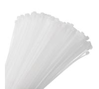 sourcing map 200pcs 250mm/10 40 Lbs Cable Zip Ties Self-Locking Long Nylon Cable Tie Wraps 5mm for Cord Management, White