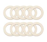 sourcing map 200Pcs 3cm Natural Wood Rings, 2.6mm Thick Unfinished Wooden Loop Circle Ring, Flat Round Ornaments Wood Slices for Wreath Frame, DIY Craft Projects, Painting, Home Decor