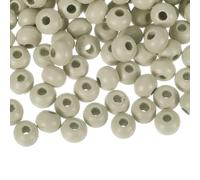 sourcing map 200Pcs 6mm Colored Natural Wood Beads, Large Hole Round Colorful Wooden Spacer Beads for DIY Crafting, Jewelry Making Bracelets (Khaki)