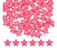 sourcing map 200pcs Acrylic Crystal Star Beads, 11mm Star Shape Charm Spacer Beads for DIY Crafts Jewelry Making Bracelet Necklace Decor Key Chains, Light Red