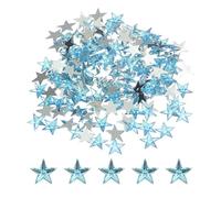 sourcing map 200PCS Acrylic Star Rhinestone 12x12mm Flat Back Plastic Gems for Craft Bead Face Painting Costume Jewelry Making Water Blue
