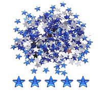 sourcing map 200PCS Acrylic Star Rhinestone 6x6mm Flat Back Plastic Gems for Craft Bead Face Painting Costume Jewelry Making, Sapphire Blue