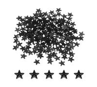 sourcing map 200PCS Acrylic Star Rhinestone 8x8mm Flat Back Plastic Gems for Craft Bead Face Painting Costume Jewelry Making Black