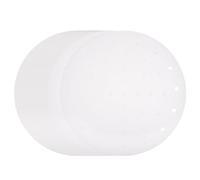 sourcing map 200pcs Air Fryer Liners 10 Inch Round Bamboo Steamer Liners with Holes Non-Stick Perforated Parchment Paper Sheets Disposable Steamer Paper for Air Fryers Steaming Basket, White