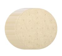 sourcing map 200pcs Air Fryer Liners 7 Inch Round Bamboo Steamer Liners with Holes Non-Stick Perforated Parchment Paper Sheets Disposable Steamer Paper for Air Fryers Steaming Basket, Brown