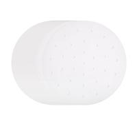 sourcing map 200pcs Air Fryer Liners 9 Inch Round Bamboo Steamer Liners with Holes Non-Stick Perforated Parchment Paper Sheets Disposable Steamer Paper for Air Fryers Steaming Basket, White
