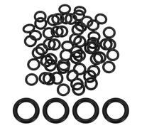 sourcing map 200Pcs AS-010 O-rings, Nitrile Rubber O-Rings 1/4" ID, 3/8" OD, 1/16" Width Round Sealing Gasket for Automotive Machine Plumbing Sealing Repair (70 Durometer, Black)