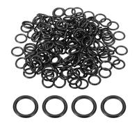 sourcing map 200Pcs AS-012 O-rings, Nitrile Rubber O-Rings 3/8" ID, 1/2" OD, 1/16" Width Round Sealing Gasket for Hydraulic Pneumatic Systems Sealing Repair (90 Durometer, Black)