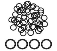 sourcing map 200Pcs AS-012 O-rings, Nitrile Rubber O-Rings 3/8" ID, 1/2" OD, 1/16" Width Round Sealing Gasket for Automotive Machine Plumbing Sealing Repair (70 Durometer, Black)