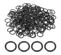 sourcing map 200Pcs AS-013 O-rings, Nitrile Rubber O-Rings 7/16" ID, 9/16" OD, 1/16" Width Round Sealing Gasket for Hydraulic Pneumatic Systems Sealing Repair (90 Durometer, Black)