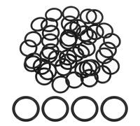 sourcing map 200Pcs AS-014 O-rings, Nitrile Rubber O-Rings 1/2" ID, 5/8" OD, 1/16" Width Round Sealing Gasket for Automotive Machine Plumbing Sealing Repair (70 Durometer, Black)