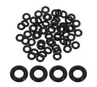 sourcing map 200Pcs AS-107 O-rings, Nitrile Rubber O-Rings 7/32" ID, 13/32" OD, 3/32" Width Round Sealing Gasket for Automotive Machine Plumbing Sealing Repair (70 Durometer, Black)