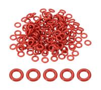 sourcing map 200Pcs AS568 AS-008 Silicone O-Ring, 70A Durometer, 4.47mm ID, 8.03mm OD, 1.78mm Width Sealing Gasket for Automotive Machine Pipe Valves, -40°C-200°C, Red