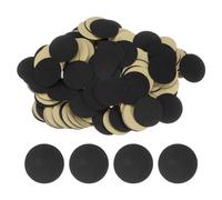 Sourcing Map 200pcs Black Non-Woven Polyester/100% Solid Round Adhesive Felt Circles, 38mm 1.5" Pre Cut Felt Craft Stickers for DIY Sewing Handcraft Cut Projects, Craft Finishing
