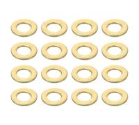 sourcing map 200Pcs Brass Flat Washers, M2.5x5x0.4mm Brass Washer Seal Gaskets Flat Ring for Screws Bolts Machinery Repair, Outdoor Construction