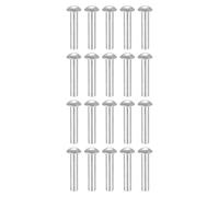 sourcing map 200Pcs Brazier Head Rivets, M6 x 30mm Aluminum Solid Dome Head Boat Rivets Fasteners for Ships Aircraft Machinery Joining and Repair, Silver Tone