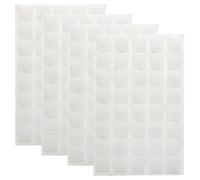 sourcing map 200Pcs Cabinet Door Bumper Rubber Pad 1/2" Diameter Sound Dampening Adhesive Rubber Pads Feet for Drawers Cutting Boards Small Furniture (Square, Transparent)