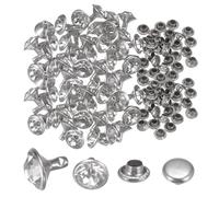 sourcing map 200pcs Crystal Rivets 10mm Rhinestone Rivets Rapid Stud Rivets for Clothing Leather Crafting Fabric Arts Crafts Decoration Leathercraft DIY Leather-Craft, White Clear