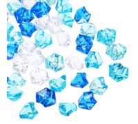 sourcing map 200pcs Fake Ice Rocks Acrylic Bright Blue, Black Blue, Dark Blue, Bright Blue, Black Blue, Dark Blue, Clear Crystals Gems Stones Ice Fake Diamonds for Vase Fillers