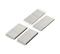 sourcing map 200Pcs Faraday Conductive Fabric Foam Electrode Shielding Fabric Foam 10x10x3/5/8/10mm 4 Thickness with Adhesive Backing Sticky Strip for Computer LCD TV