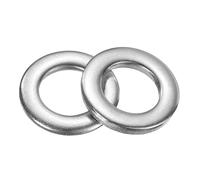 sourcing map 200Pcs Flat Washers, M6x11x1.6mm 304 Stainless Steel Washer Flat for Screws Bolts, Automotive, Construction, Industrial, Silver Tone