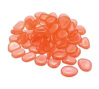 sourcing map 200pcs Glow Rocks 20-30mm Glow Pebbles Decoration in the Dark Luminous Stones Decor DIY Decorative Red for Garden, Potted Plant, Fish Tank